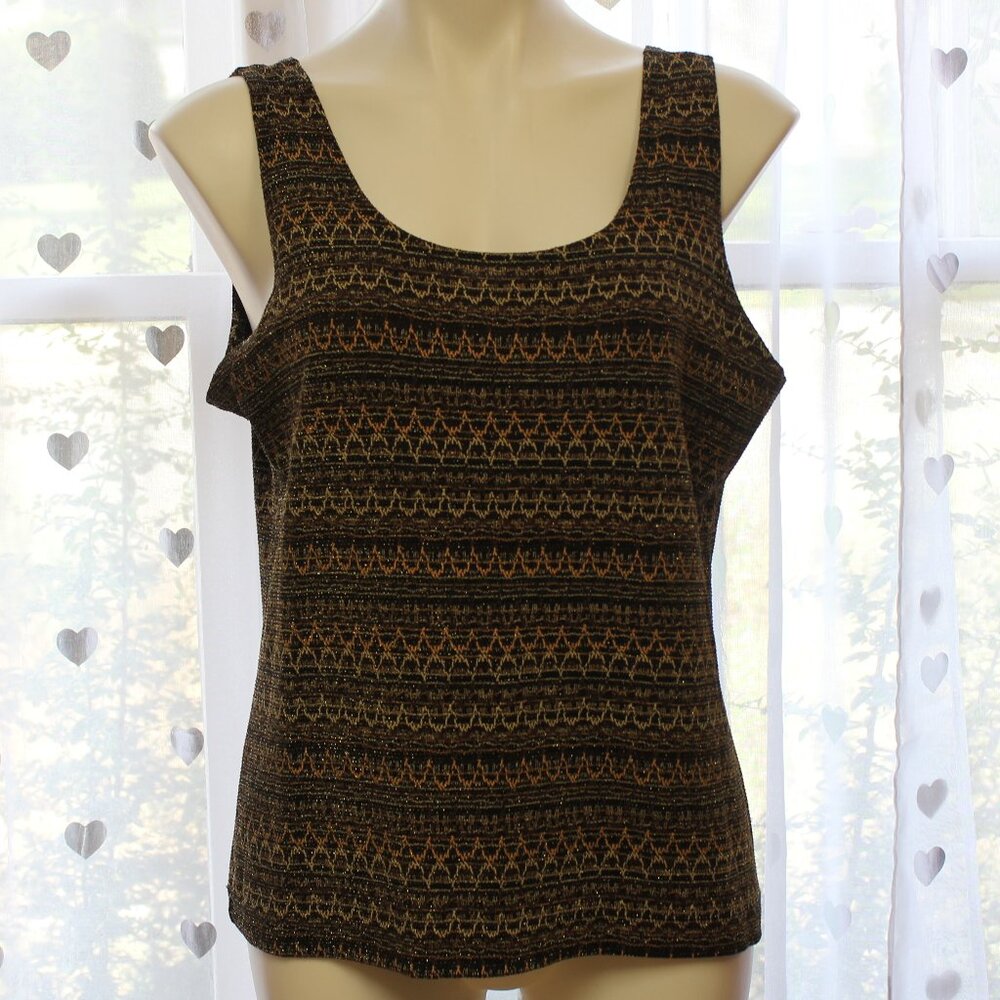 #538 Chico's Neutral Patterned Dress Tank Size 3 (16)